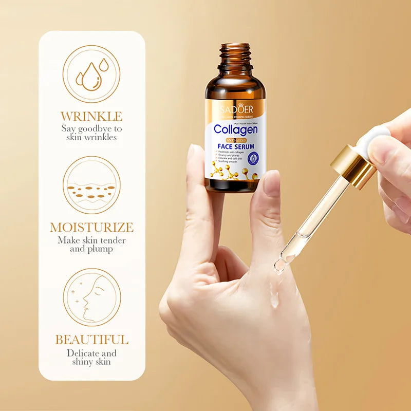 SADOER Collagen Serum skincare Facial Essence Liquid Firming Moisturizing Soothing Nourishing Face Serum Skin Care c9f98b-b7.myshopify.com