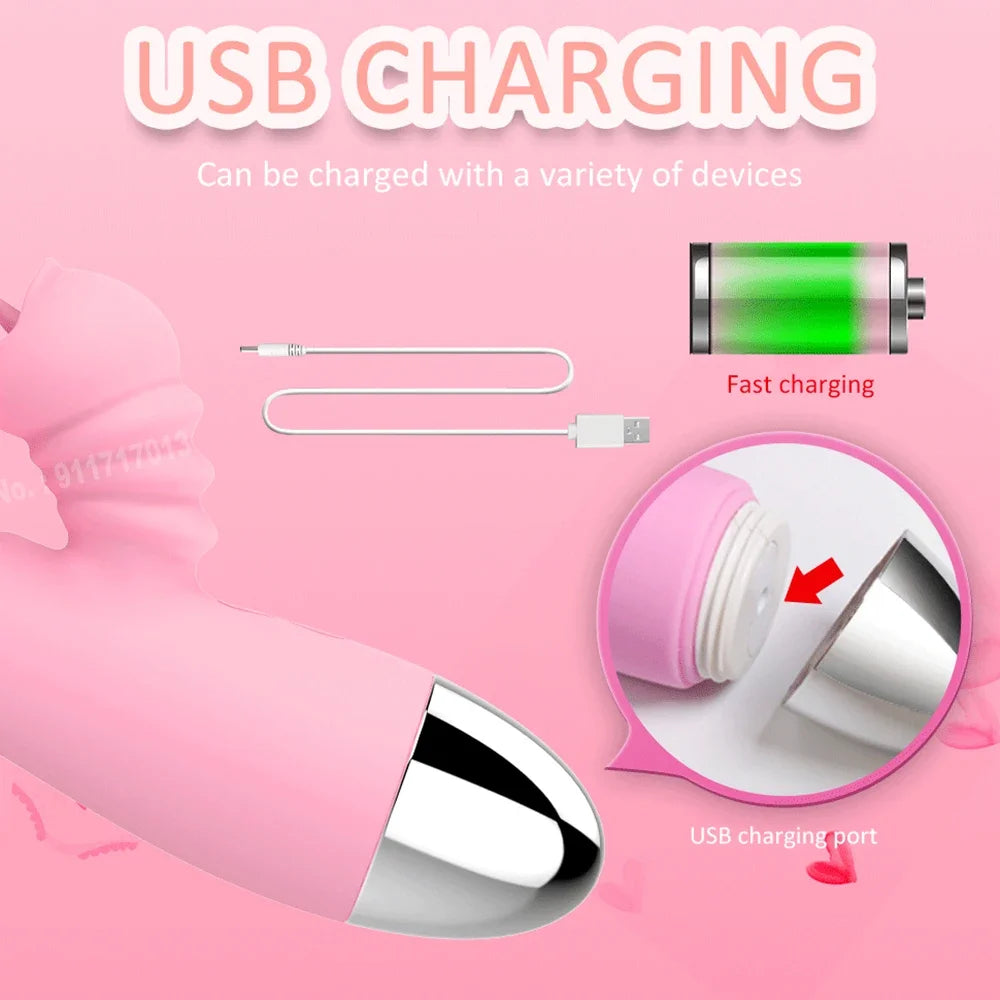 2 In 1 Licking Machine Vibrator For Women Clitoris Stimulator G-Spot Powerful Vibro Dildo Wand Female Clit Sucker Adult Sex Toys c9f98b-b7.myshopify.com