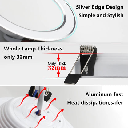 Spot LED Downlight Ceiling AC 220V 240V 7W 9W 12W 15W 18W Spotlight Cold Warm White Round Recessed Lamp LED Spot Light Lighting c9f98b-b7.myshopify.com