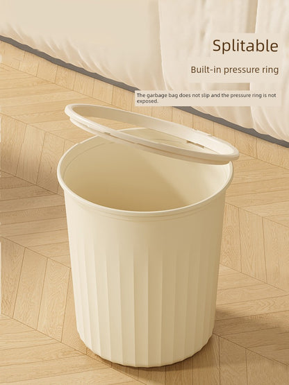 Trash Can For Home Thickened and Large-Capacity Living Room and Kitchen Bedroom Bathroom Student Dormitory without Cover with Pressing Ring Wastebasket c9f98b-b7.myshopify.com