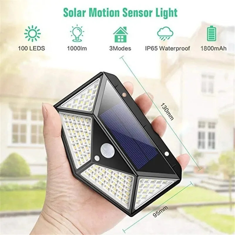 6Pcaks 100 LED Reflectors Solar Lamp Motion Sensor Outdoor Garden Decoration Solar Led Sensor Lighting Waterproof Spotlight c9f98b-b7.myshopify.com