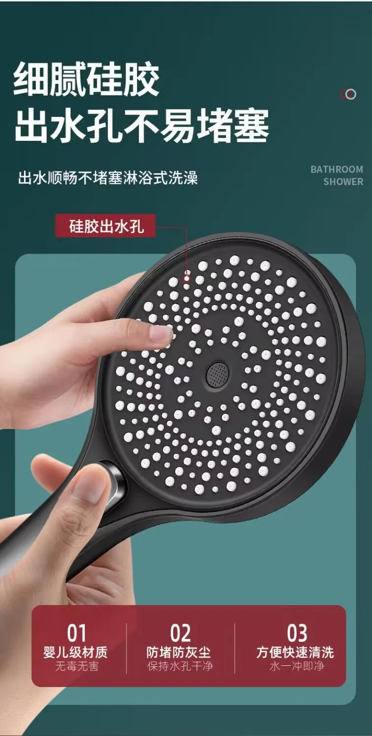 13CM Big Panel Large Flow Shower Head 3 Modes Adjustable High Pressure Water-saving Shower Mixer Nozzles Bathroom Accessories c9f98b-b7.myshopify.com