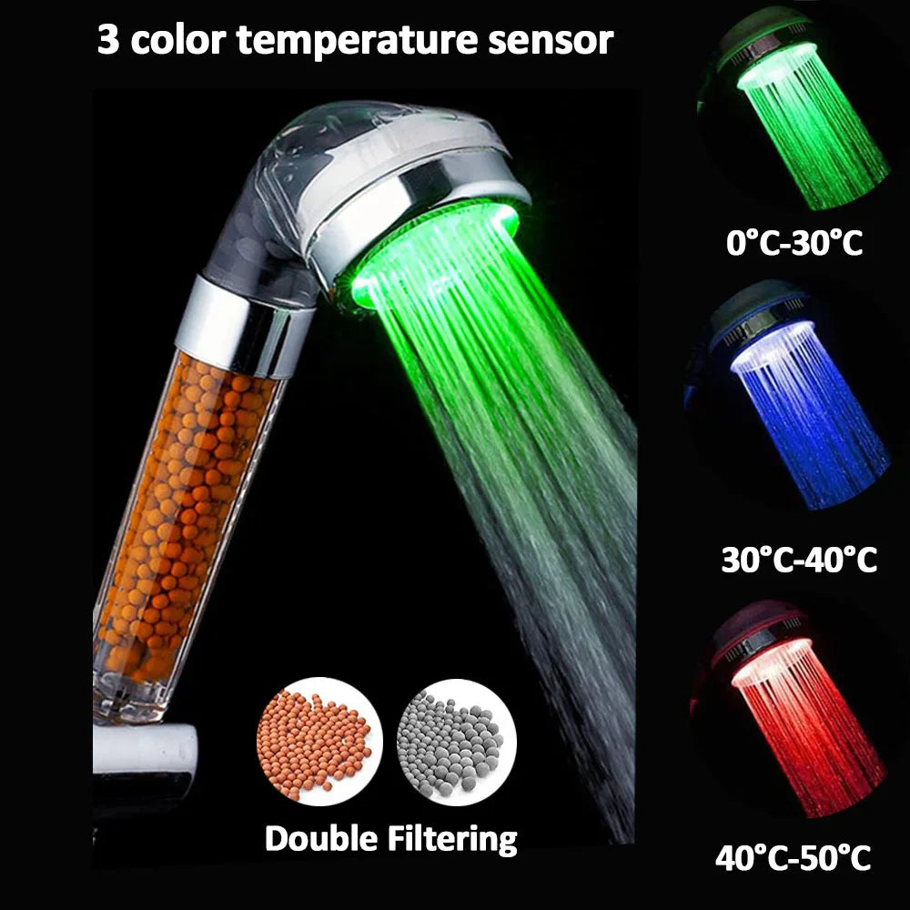 LED 3/7 Colors Shower Head Automatically Color-Changing LED Shower Light Water Saving Shower Head Bathroom Accessorries c9f98b-b7.myshopify.com