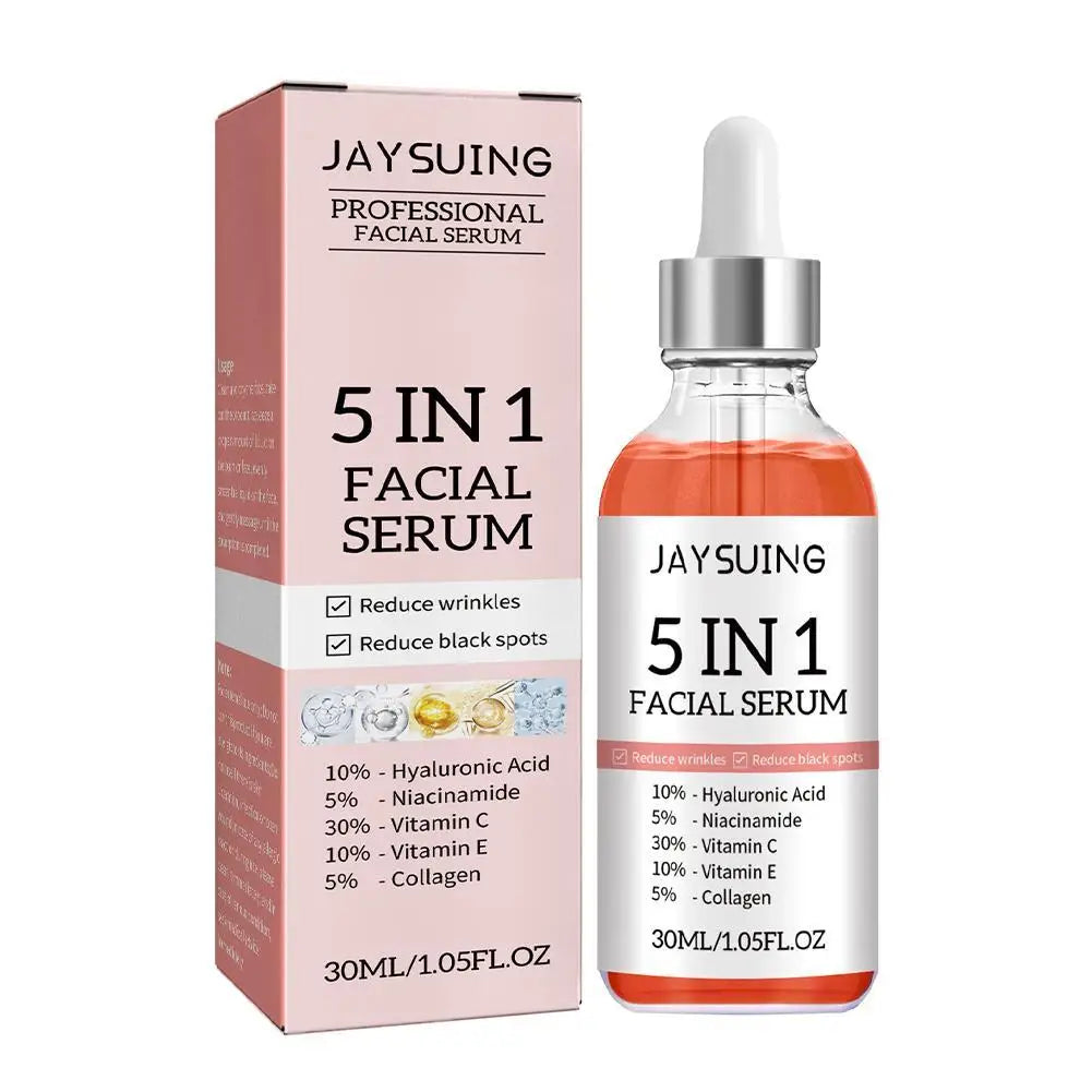 5 In 1 Firming Face Serum - Moisturizing, Brightening Vitamin C & Hyaluronic Acid Facial Serum for Shrinking Pores c9f98b-b7.myshopify.com