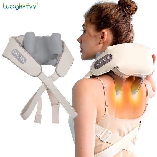 Neck Shoulder Massager Deep Tissue Shiatsu Back Massagers with Heat for Pain Relief Electric Kneading Squeeze Muscles Massage c9f98b-b7.myshopify.com