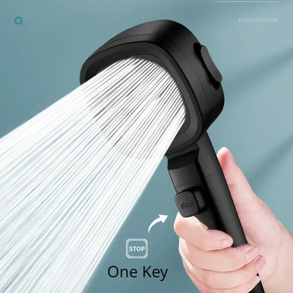 High Pressure Shower Head Water Saving 3 Modes Shower Heads Adjustable One-Key Stop Water Massage Sprayer Bathroom Accessories c9f98b-b7.myshopify.com