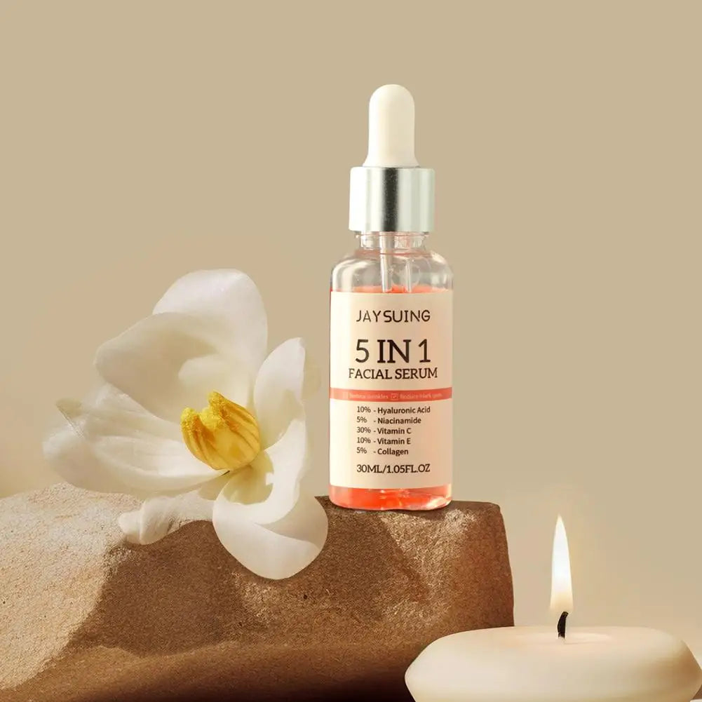 5 In 1 Firming Face Serum - Moisturizing, Brightening Vitamin C & Hyaluronic Acid Facial Serum for Shrinking Pores c9f98b-b7.myshopify.com