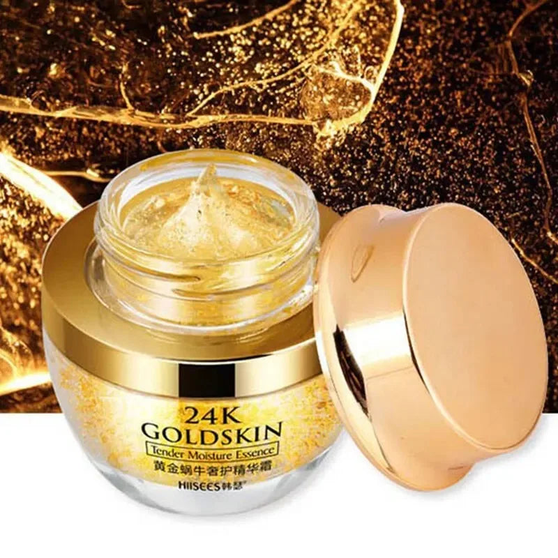 24K Golden Snail Collagen Cream Moisturizing and Skincare Essential Oil Control Facial Serum Non-Irritating, 1 Piece c9f98b-b7.myshopify.com