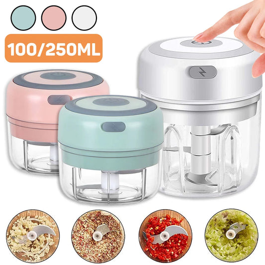 Electric Kitchen Food Chopper Mini Garlic Masher Crusher USB Portable Meat Grinder Vegetable Chopper For Kitchen Gadgets c9f98b-b7.myshopify.com