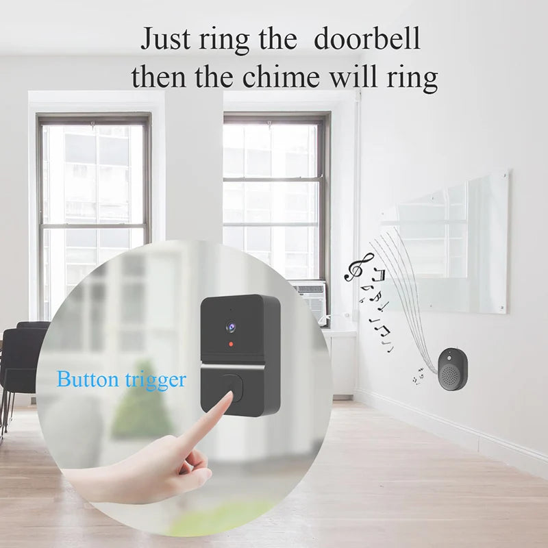 Wireless Video Doorbell with WiFi, HD Camera, Night Vision, Video Intercom, Voice Change, and Home Monitor for Phone Integration c9f98b-b7.myshopify.com