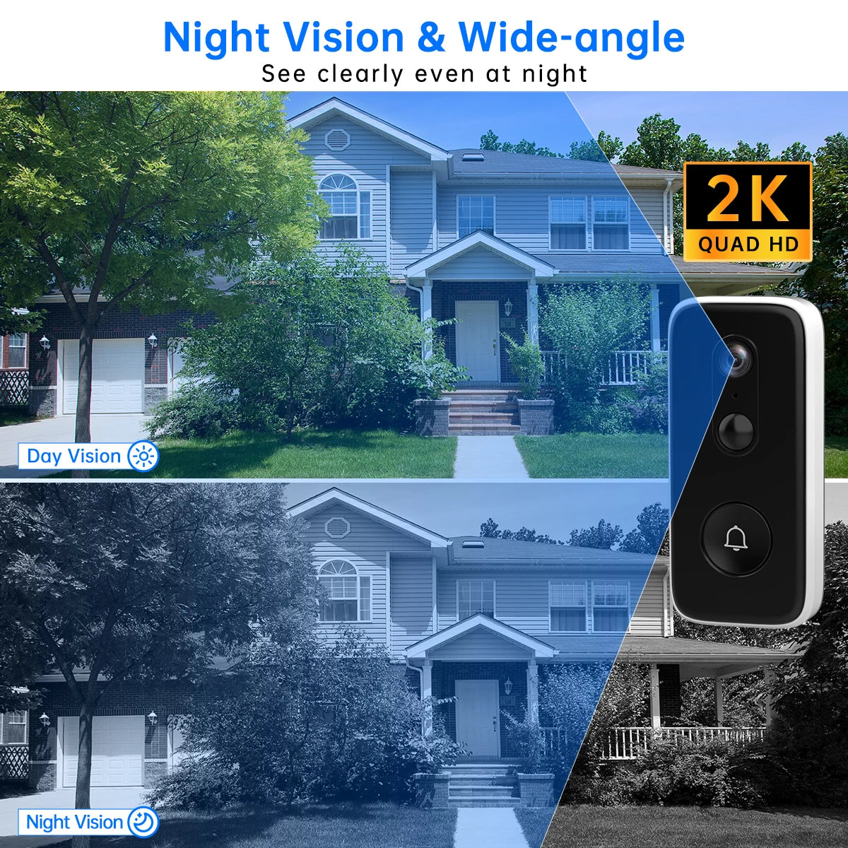 JOOAN Intelligent WiFi Doorbell With Camera Smart Home 3MP WiFi Video Doorbell Outdoor Battery Powered Security Video Intercom c9f98b-b7.myshopify.com