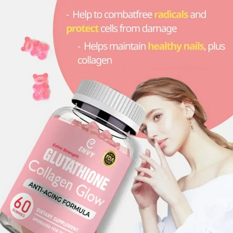 60pcs Glutathione Whitening, Collagen, Glowing, Anti-aging, Skincare, Shaping, Remove Melanin Antioxidant c9f98b-b7.myshopify.com