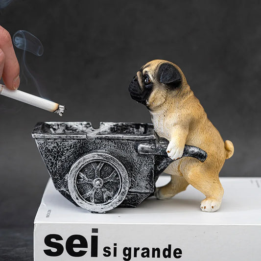 Cart Puppy Ashtray Anti-fly Ash Household Ashtray Creative Living Room Office Desktop Decoration Living Room Storage Box c9f98b-b7.myshopify.com