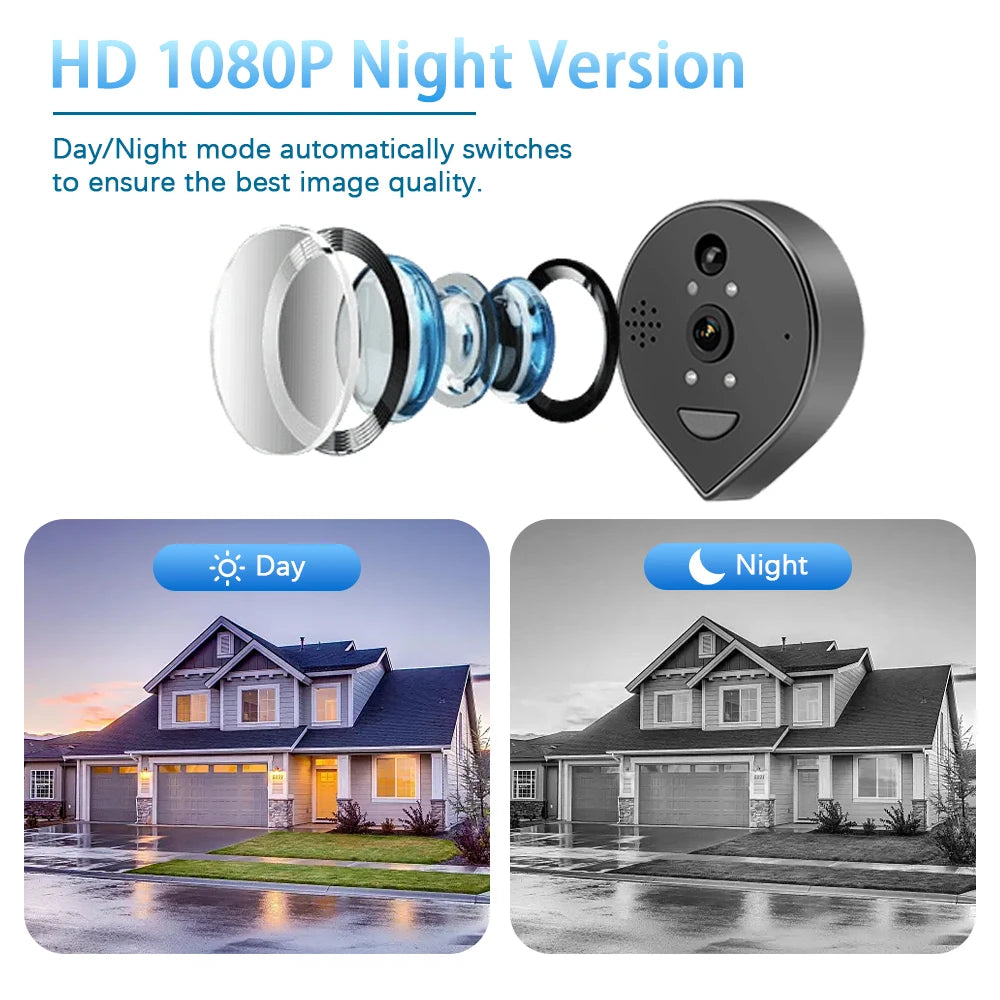 3MP Smart Life Tuya 1080P WiFi Door Bell Eye Peephole Camera c9f98b-b7.myshopify.com