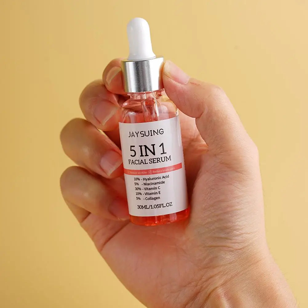 5 In 1 Firming Face Serum - Moisturizing, Brightening Vitamin C & Hyaluronic Acid Facial Serum for Shrinking Pores c9f98b-b7.myshopify.com