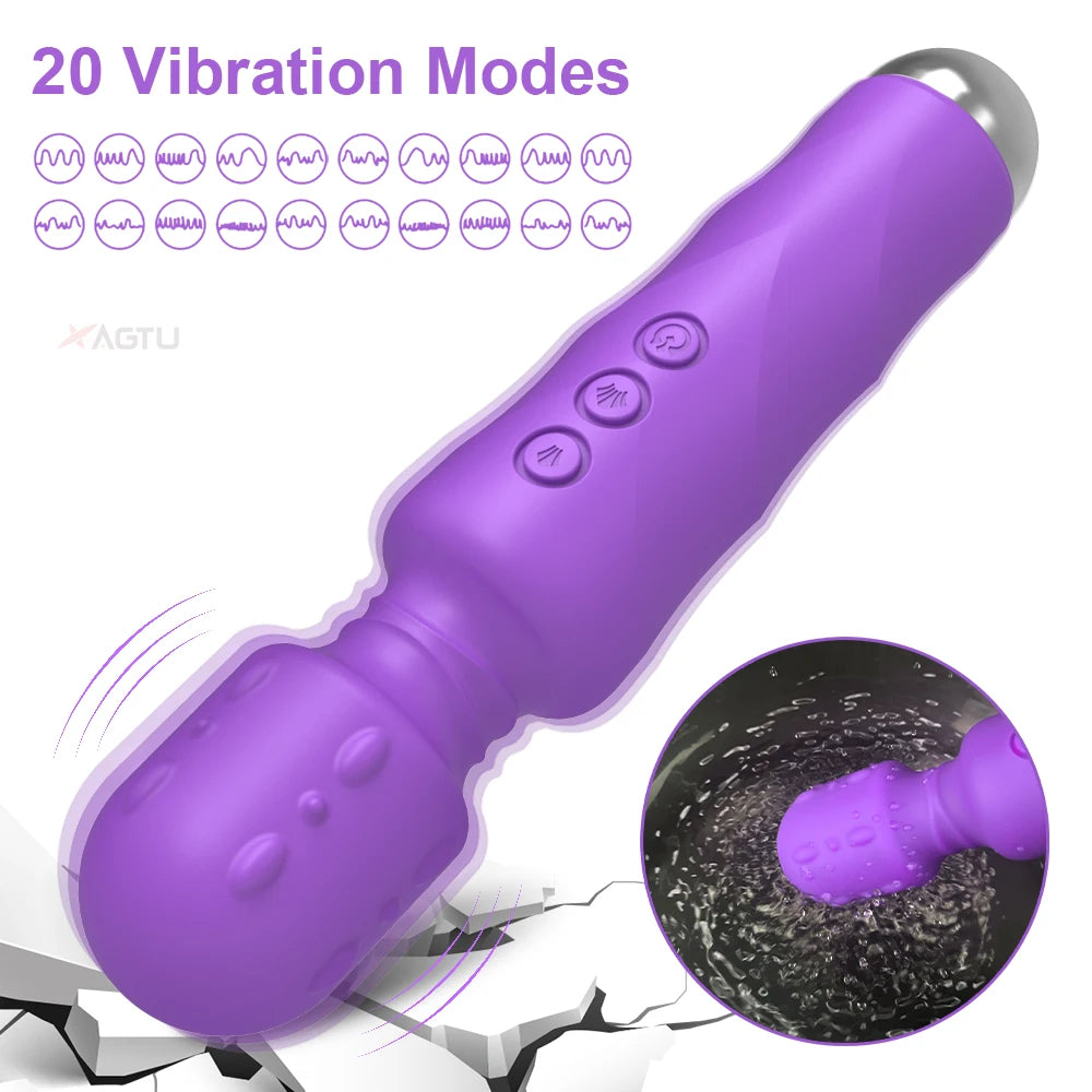 20 Speed Strong Dildo AV Vibrator for Women Vagina Clitoris Stimulator Vibrators Magic Wand Massager Erotica Sex Toys for Adults c9f98b-b7.myshopify.com