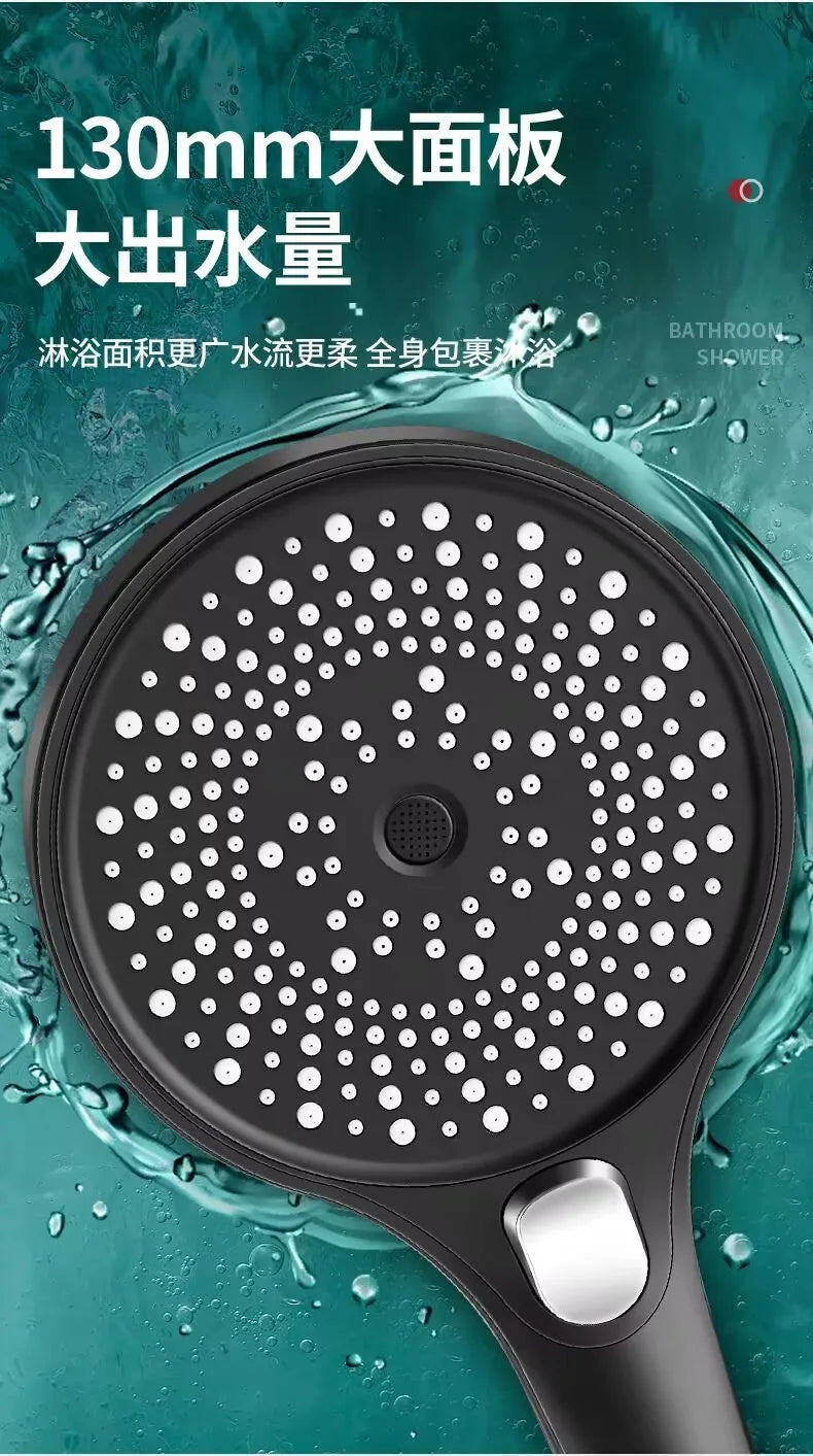 13CM Big Panel Large Flow Shower Head 3 Modes Adjustable High Pressure Water-saving Shower Mixer Nozzles Bathroom Accessories c9f98b-b7.myshopify.com