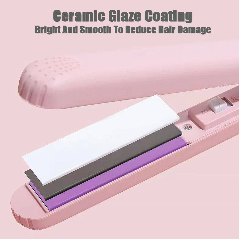 Pink Ceramic Flat Iron Hair Straightener For Smooth Finish Ceramic Floating Plates Quick Heat Up Pro Salon Curler Hair Wand c9f98b-b7.myshopify.com