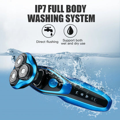 Electric Shaver Rotary Shaver Electric Razor Beard Trimmer Rechargeable Hair Cutting Shaving Machine Clipper for Men Waterproof c9f98b-b7.myshopify.com