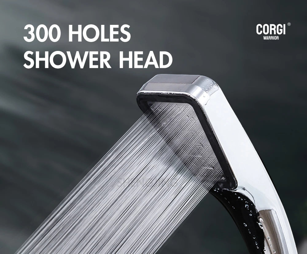 ABS Ultra Thin High Pressure Shower Head Water Save Pressurized 300 Hole Showers Rainfall Spray for Toilet Bathroom Accessories c9f98b-b7.myshopify.com