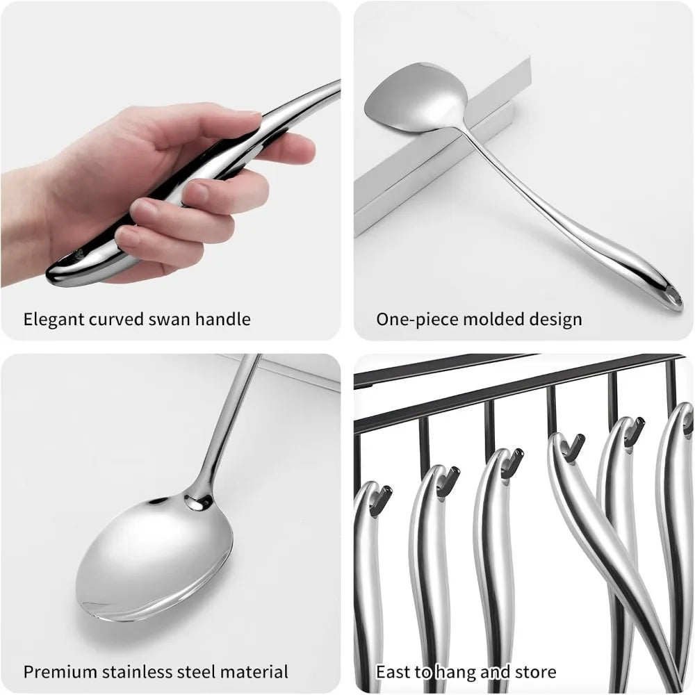 11-Piece 304 Stainless Steel Matte Kitchen Utensils Set - Cooking Tools with Spatula, Spoon, and Ladle c9f98b-b7.myshopify.com