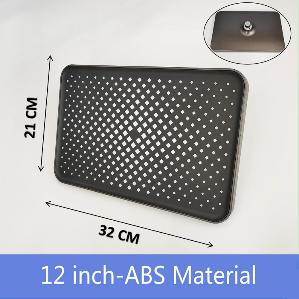 High Pressure Rainfall Shower Head | ABS Plastic Chrome Finish | Ceiling Mounted Rotatable Showerhead | Water-Saving Bathroom Accessory c9f98b-b7.myshopify.com