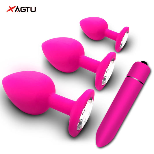 S/M/L Anal Plug Butt Vibrator Women/Men Soft Silicone Round Shaped Erotic Bullet Anal plug Bullet Gay Sex Toys for Adults c9f98b-b7.myshopify.com