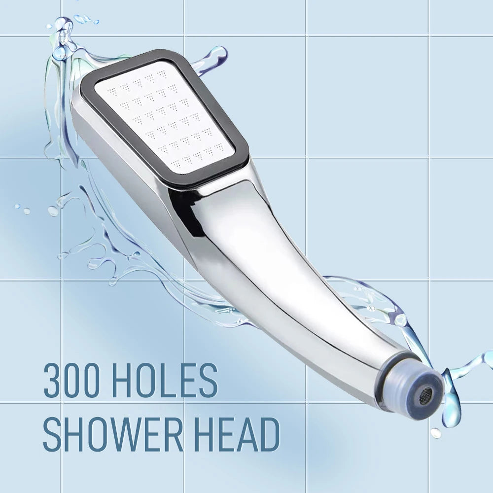 ABS Ultra Thin High Pressure Shower Head Water Save Pressurized 300 Hole Showers Rainfall Spray for Toilet Bathroom Accessories c9f98b-b7.myshopify.com