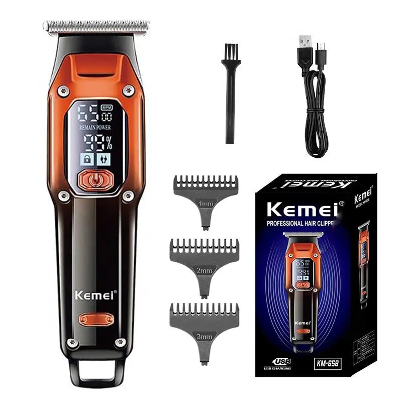 Kemei Hair Trimmer Hair Clipper Professional Barber Trimmer Electric Shaver Hair Cutting Machine Rechargeable Trimmer Men KM-658 c9f98b-b7.myshopify.com