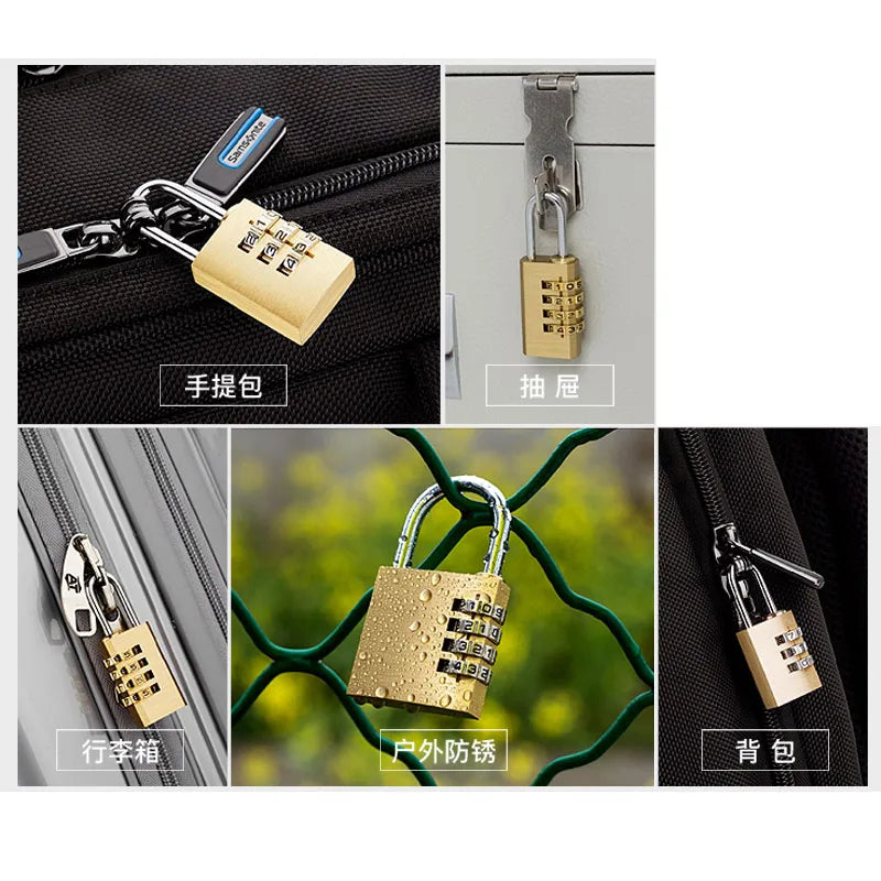 High Quality Password Lock for Door Solid Brass Cadeado Digital Combination Padlock Gym Outdoor Locker Copper Stainless Steel c9f98b-b7.myshopify.com