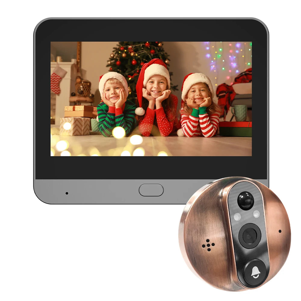 3MP Tuya Smart WiFi Video Door Peephole Viewer, Battery-Powered Digital Doorbell with PIR Motion Detection, Night Vision, and Smart Life App, Alexa & Google Compatible c9f98b-b7.myshopify.com