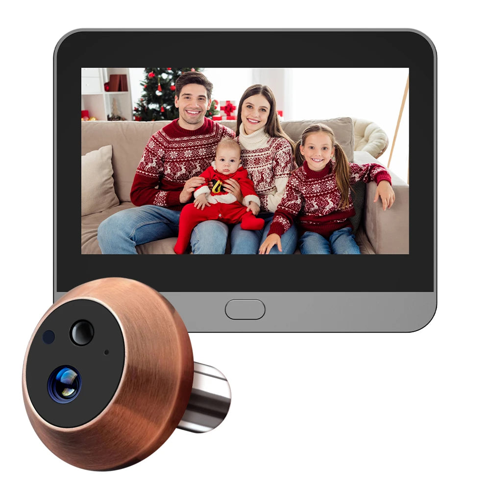 3MP Tuya Smart WiFi Video Door Peephole Viewer, Battery-Powered Digital Doorbell with PIR Motion Detection, Night Vision, and Smart Life App, Alexa & Google Compatible c9f98b-b7.myshopify.com