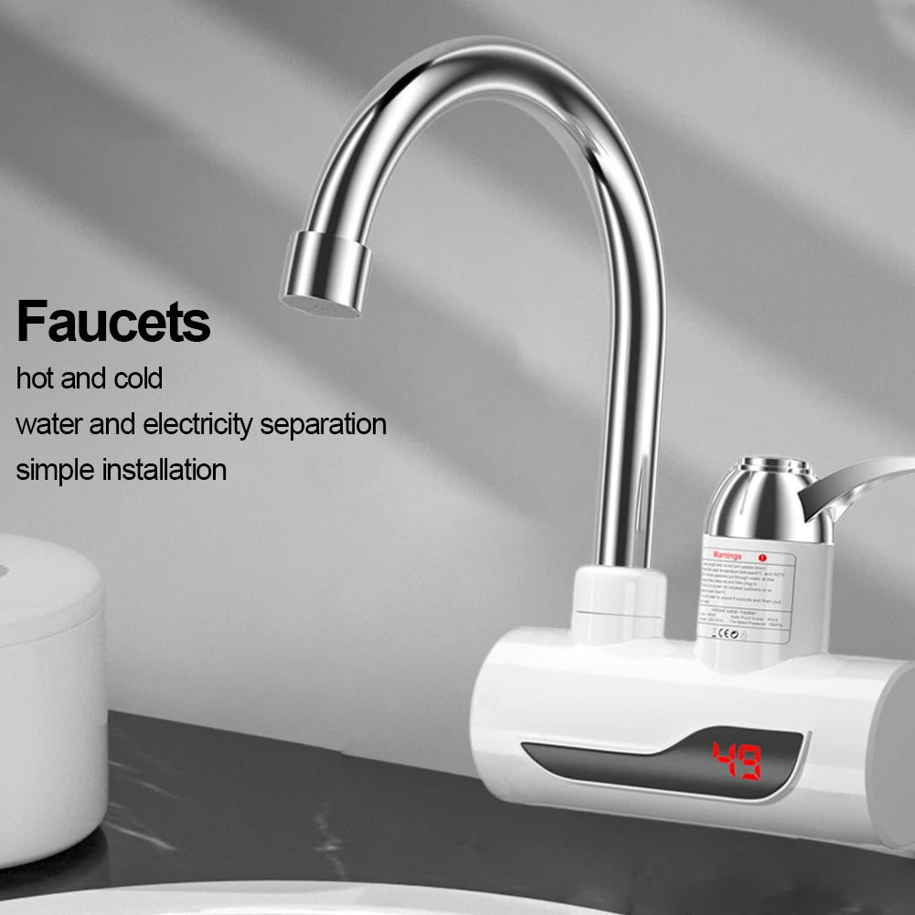 Electric Instant Heating Faucet 3000W Fast Heating Tap Temperature Adjustable Hot Water Faucet Digital Kitchen Bathroom Supplies c9f98b-b7.myshopify.com