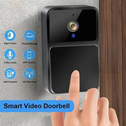 WIFI Video Doorbell Camera with Night Vision, HD Wireless Smart Home Security, and Two-Way Intercom c9f98b-b7.myshopify.com