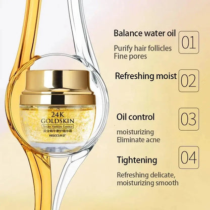 24K Golden Snail Collagen Cream Moisturizing and Skincare Essential Oil Control Facial Serum Non-Irritating, 1 Piece c9f98b-b7.myshopify.com