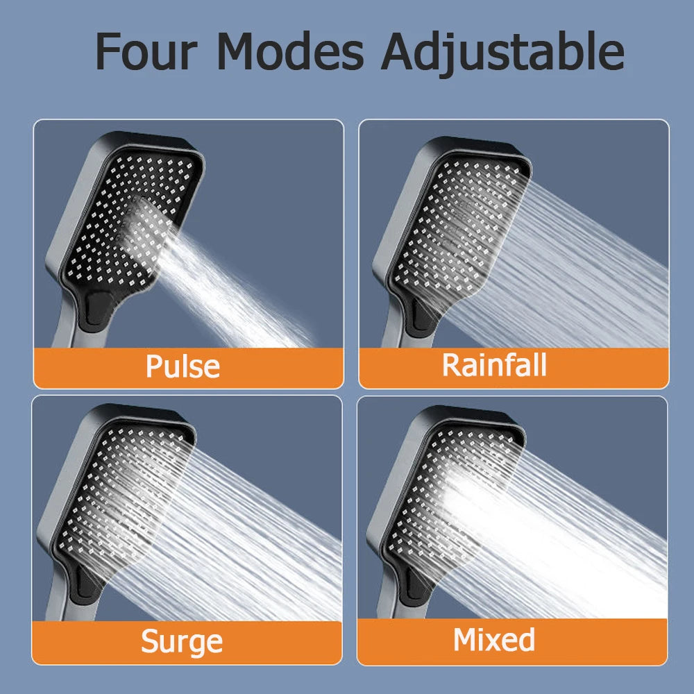 High Pressure Rainfall Shower Head | ABS Plastic Chrome Finish | Ceiling Mounted Rotatable Showerhead | Water-Saving Bathroom Accessory c9f98b-b7.myshopify.com