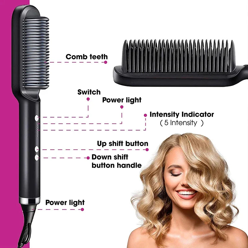 3-in-1 Straightening Comb Heated Hair Brush,Hair Straightener Brush Negative Ion Styling Comb Hair Styling Tool c9f98b-b7.myshopify.com