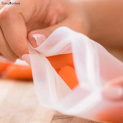 Kitchen Accessories Fruit and vegetable Silicone Bag Reusable Fresh-keeping Sealed Bag Refrigerator Food Storage Ziplock Bag c9f98b-b7.myshopify.com