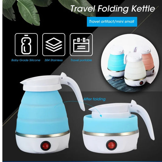 220V 0.6L Mini Folding Kettle Portable Water Heater 600W Silicone Compression Electric Kettle Home Kettle Easy To Travel c9f98b-b7.myshopify.com