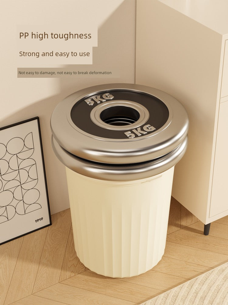 Trash Can For Home Thickened and Large-Capacity Living Room and Kitchen Bedroom Bathroom Student Dormitory without Cover with Pressing Ring Wastebasket c9f98b-b7.myshopify.com