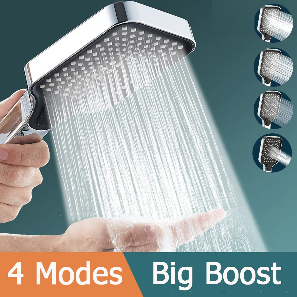 High Pressure Rainfall Shower Head | ABS Plastic Chrome Finish | Ceiling Mounted Rotatable Showerhead | Water-Saving Bathroom Accessory c9f98b-b7.myshopify.com