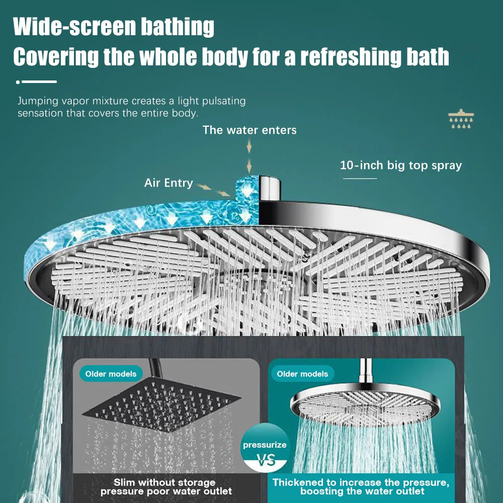 10inch Big Panel Rainfall Shower Head,High Pressure Shower Head,Water Saving,Top Rain Shower Faucet Bathroom Accessories c9f98b-b7.myshopify.com