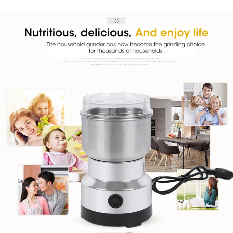 Mini Electric Grinder Household 300ml Ultrafine Baby Food Pulverizer Coffee Grinder Spice Pepper Grinder Grain Mill 2/4 Blades c9f98b-b7.myshopify.com