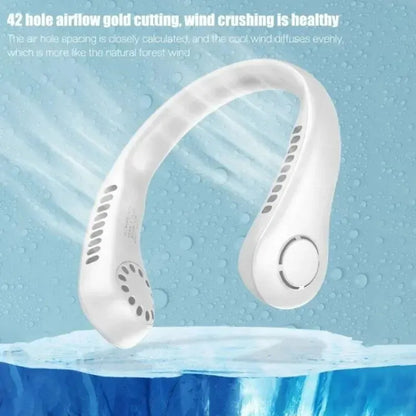 2024 1200mAh New Mini Neck Mounted Fan Portable Bladeless Neck Rechargeable Air Cooler 3 Speed Mini Summer Sports Fan Outdoor c9f98b-b7.myshopify.com