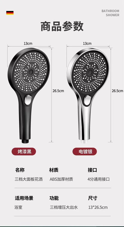 13CM Big Panel Large Flow Shower Head 3 Modes Adjustable High Pressure Water-saving Shower Mixer Nozzles Bathroom Accessories c9f98b-b7.myshopify.com