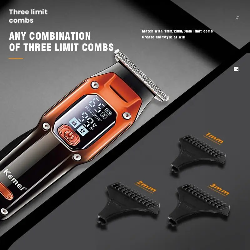 Kemei Hair Trimmer Hair Clipper Professional Barber Trimmer Electric Shaver Hair Cutting Machine Rechargeable Trimmer Men KM-658 c9f98b-b7.myshopify.com