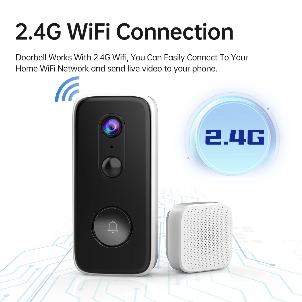 JOOAN Intelligent WiFi Doorbell With Camera Smart Home 3MP WiFi Video Doorbell Outdoor Battery Powered Security Video Intercom c9f98b-b7.myshopify.com