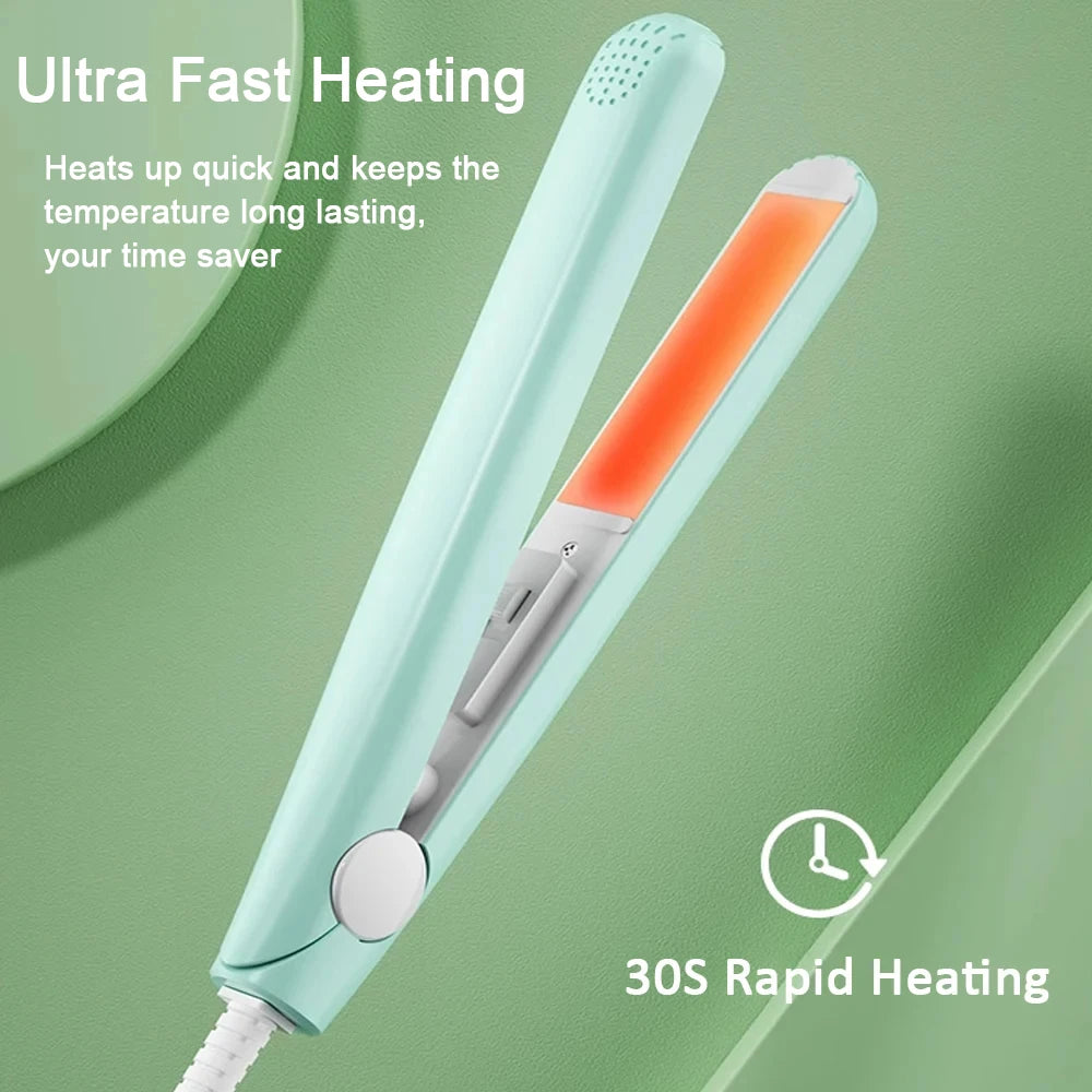 Portable Mini Hair Straightener Flat Iron Hair Curler For Men Women Short Hair Wave Hairstyling Dual Voltage Straightening Irons c9f98b-b7.myshopify.com