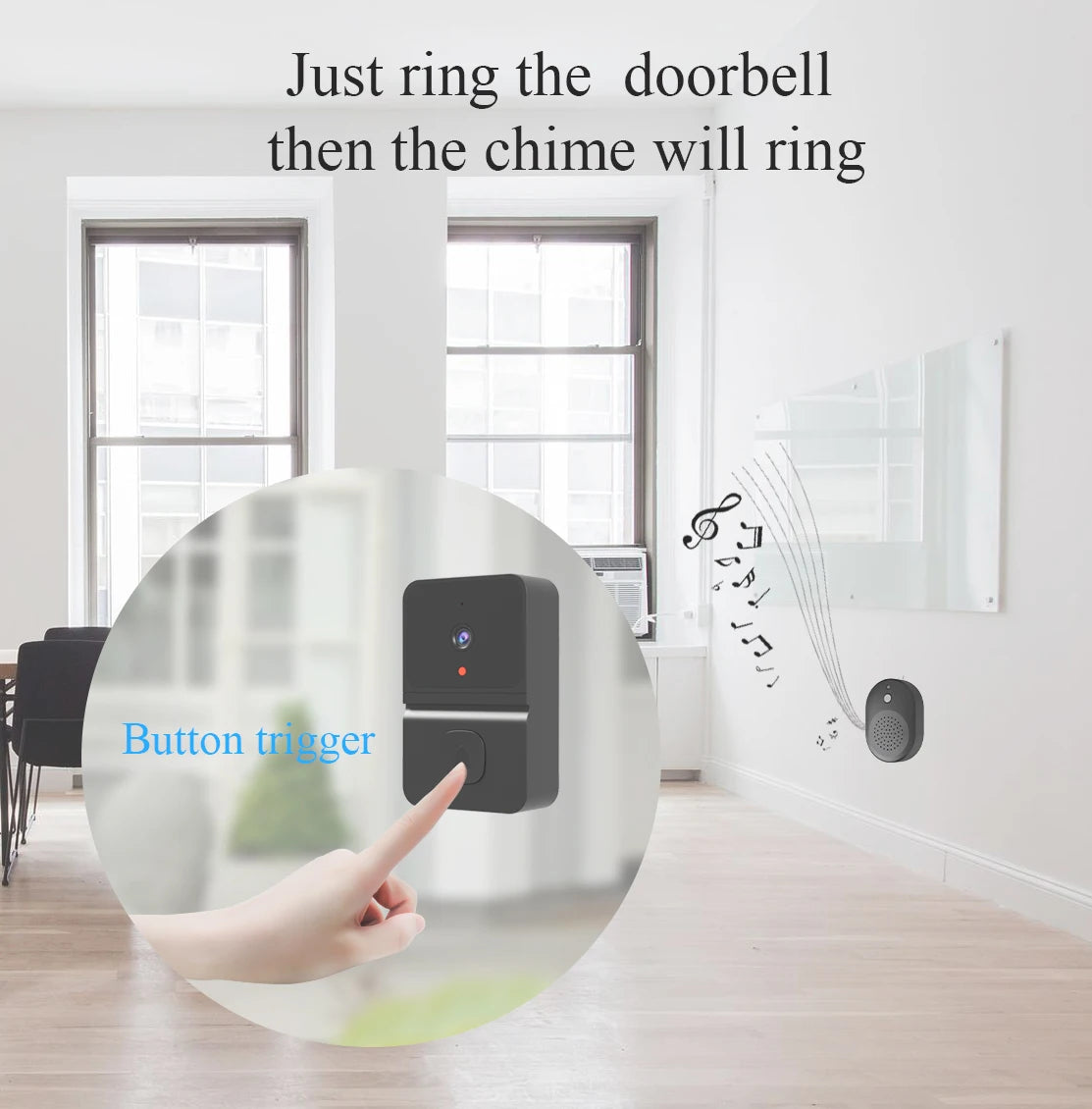 Smart WiFi Video Doorbell Wireless Phone Two Way Intercom System Door Viewer IR Vision HD Security Door Bell Camera Monitor Door c9f98b-b7.myshopify.com