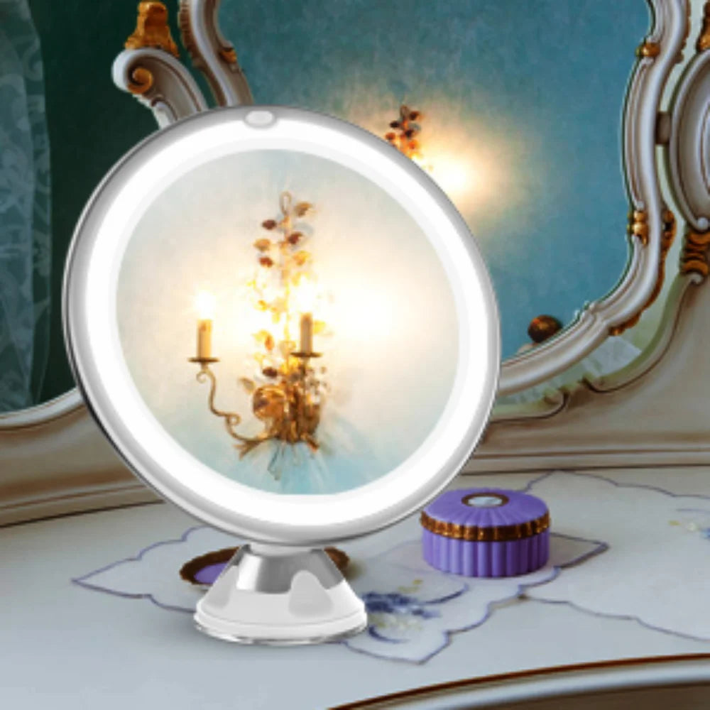 Flexible  10x Magnifying Mirror LED LightingTouch Screen Portable Dressing Table Makeup Dry Battery c9f98b-b7.myshopify.com